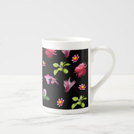 Vår blomsterfototryck Benporcelain kopp Benporslin Mugg