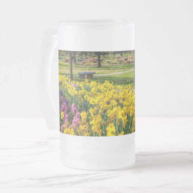 Vår Blomsterträdgård Frostat Ölglas (Framsida vänster)