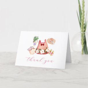 Vår Blomsterträdgård Girl Clothes Baby Shower Tack Kort