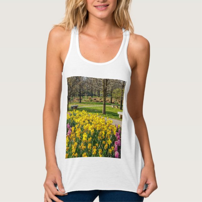 Vår Blomsterträdgård Linne Med Racerback (Framsida)