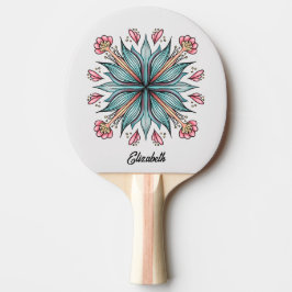 Vår Blooms: Geometrisk Blommigt Pingisracket