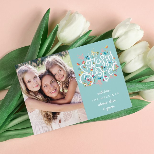 Vår Blooms Påsk-fotokort Julkort (Skapare uppladdad)