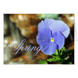 Vår Blue Pansy valfritt Tillfälle-kort Hälsningskort