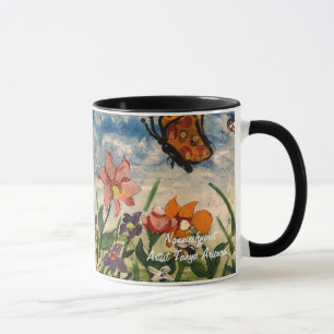 Vår Blues and Orange Children's Artwork Mugg