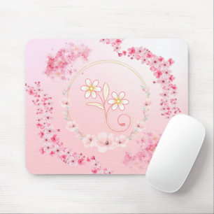 Vår Bluting - Rosa Blommigt Illustration Musmatta