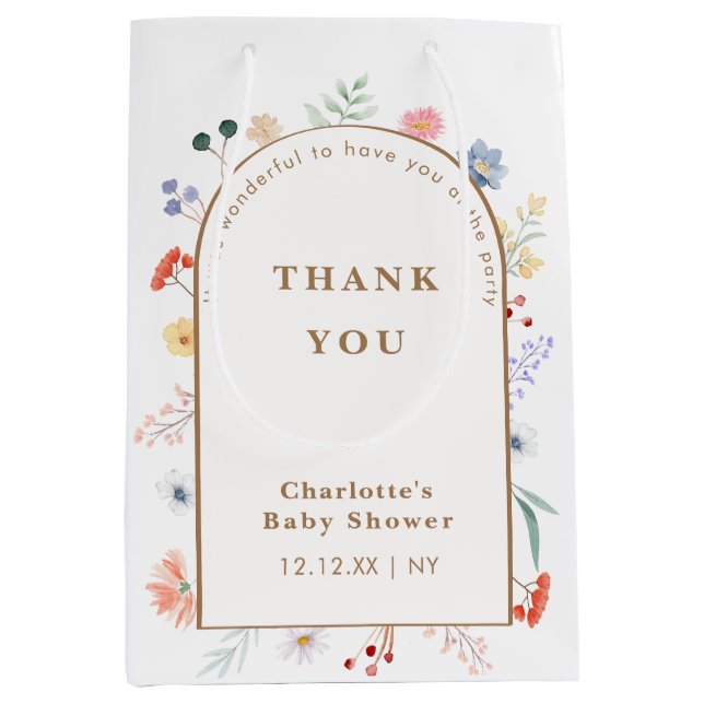 Vår Boho Arch Wildblomme Blommigt Baby Shower (Framsidan)