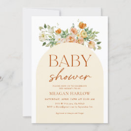 Vår Boho Blommigt Girl Baby Shower Inbjudningar