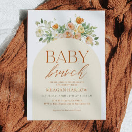 Vår Boho Blommigt Girl Girl Baby Brunch Inbjudningar