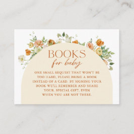 Vår Boho Flowers Baby Shower Bok Request Tilläggskort