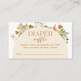 Vår Boho Flowers Baby Shower Raffle Tilläggskort