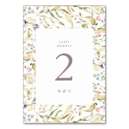 Vår Boho Wildblomma Pampas Bröllop Bordsnummer