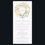 Vår Boho Wildblomma Pampas Bröllop Meny<br><div class="desc">slimmad meny som matchar samlingen *om du vill ha fler pappra alternativ kan den här designen överföras till ett slimmat program *eller kontakta mig om du vill ha mer hjälp</div>