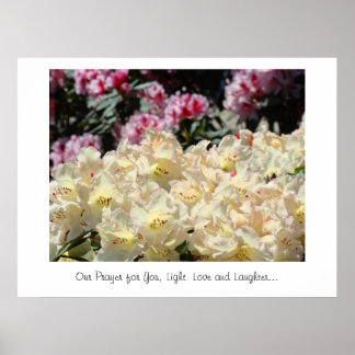 Vår bön för dig Ljus Kärlek Latter Blommig Konst Poster