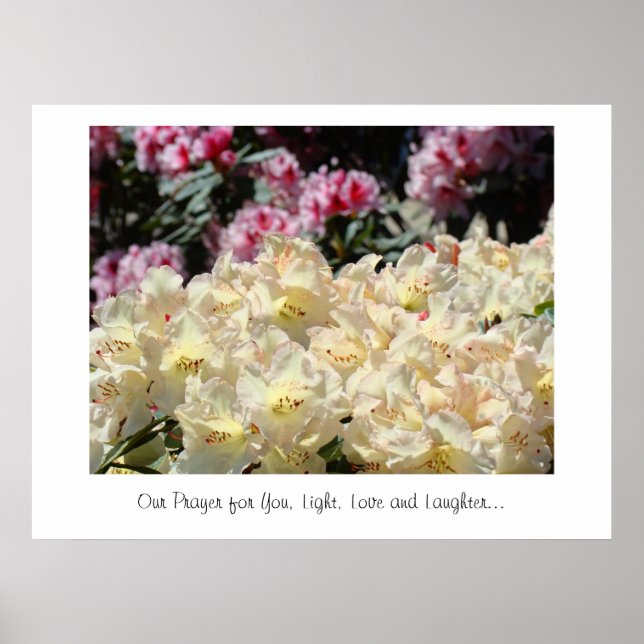 Vår bön för dig Ljus Kärlek Latter Blommig Konst Poster (Framsidan)