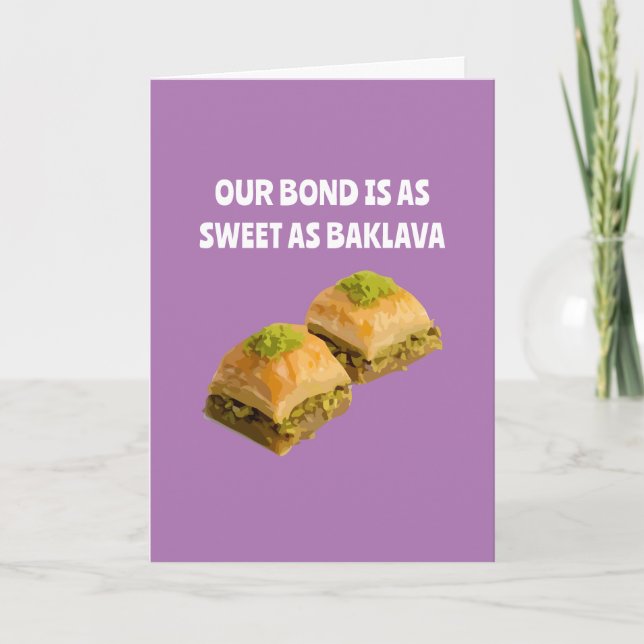 Vår Bond är lika svensk som Baklava Cute-årsdagen Kort (Framsida)