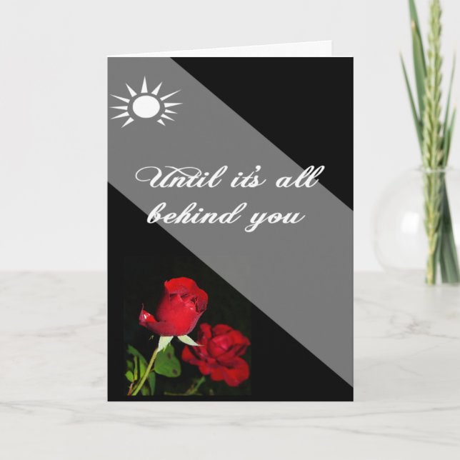 Vår böner och Gud står bakom er. Kort (Framsida)