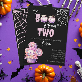 Vår Boo gör två Halloween-födelsedagen Inbjudningar