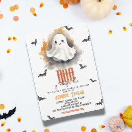 Vår Boo Nästan Förfallna Spök Halloween Baby Showe Inbjudningar