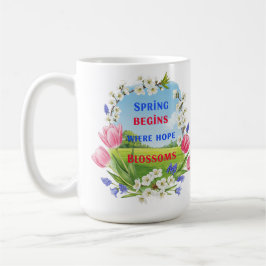 Vår börjar där Hope Blommars inspiration börjar Kaffemugg