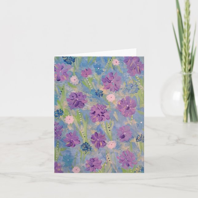 Vår Bouquet-anteckningskort Tack Kort (Framsida)