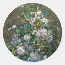 Vår Bouquet av Auguste Renoir Runt Klistermärke