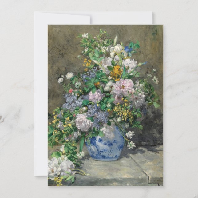 Vår Bouquet av Pierre-Auguste Renoir Tack Kort (Framsida)