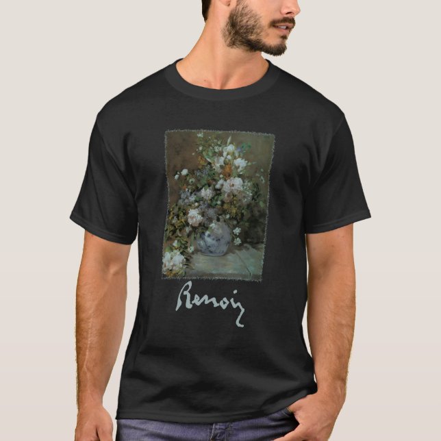Vår Bouquet av Pierre Renoir still Life Flowers T Shirt (Framsida)