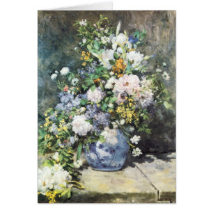 Vår Bouquet av Pierre Renoir, Vintage Flowers Hälsningskort