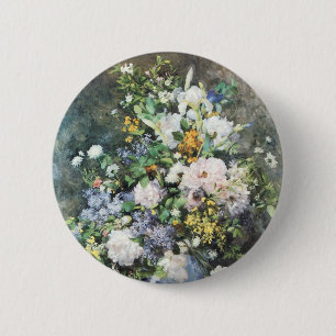 Vår Bouquet av Pierre Renoir, Vintage Flowers Knapp