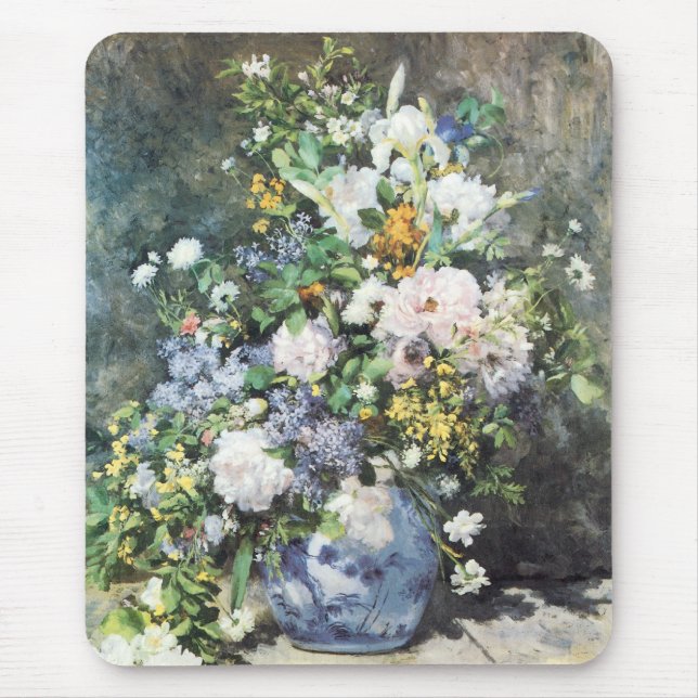 Vår Bouquet av Pierre Renoir, Vintage Flowers Musmatta (Framsidan)