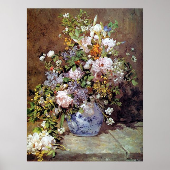 Vår Bouquet av Renoir Fine Art Print Poster (Framsidan)