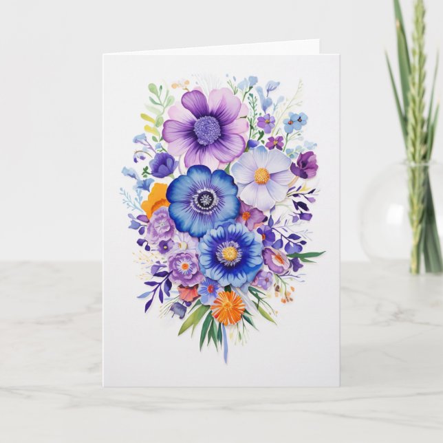Vår Bouquet Bloom Art Helgkort (Framsida)