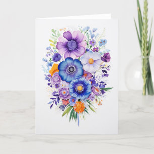 Vår Bouquet Bloom Art Helgkort