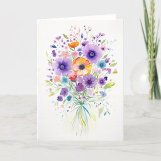 Vår Bouquet Bloom Art Helgkort