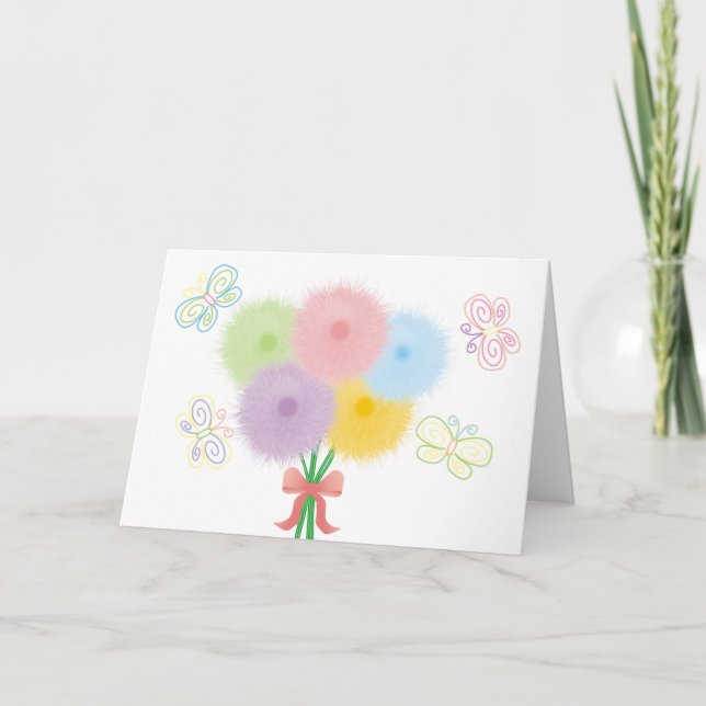 Vår Bouquet Tack Kort (Framsida)