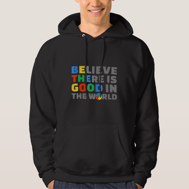 Var Bra Autism Awareness Positive Message Women Me Hoodie (Framsida)