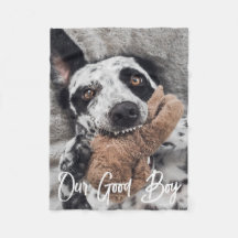 Vår Bra Boy Anpassningsbar Hund Photo Fleece Blank