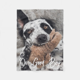 Vår Bra Boy Anpassningsbar Hund Photo Fleece Blank