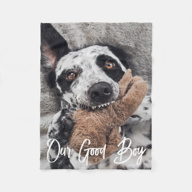 Vår Bra Boy Anpassningsbar Hund Photo Fleece Blank (Framsidan)