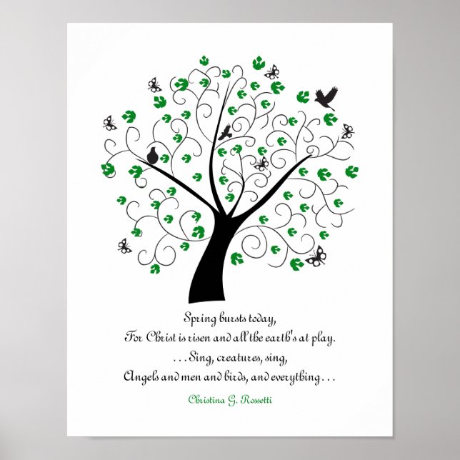 Vår brinner idag, för gud.. Dikt Poster (Framsidan)