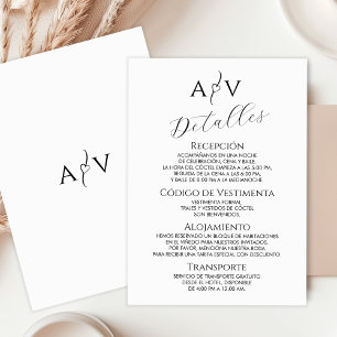 Vår Bröllop Äktenskapet Detaljer Elegant Tilläggskort