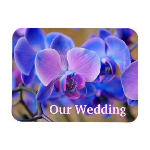 Vår Bröllop Blue och Rosa Orchid Magnet