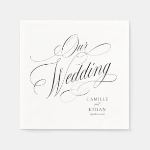 Vår bröllop Elegant Script Papper Pappersservett