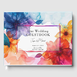 Vår Bröllop Guestbook Anemone Dreamscape Bröllop Gästböcker