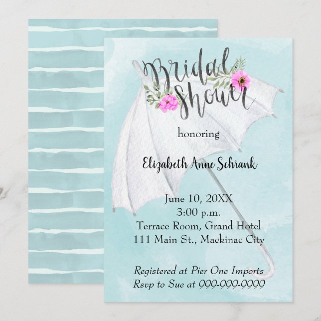 Vår bröllop Inbjudningskort för möhippan (Fram/baksida)