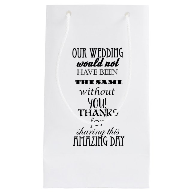 Vår Bröllop-presentsäck - liten, blank (Framsidan)