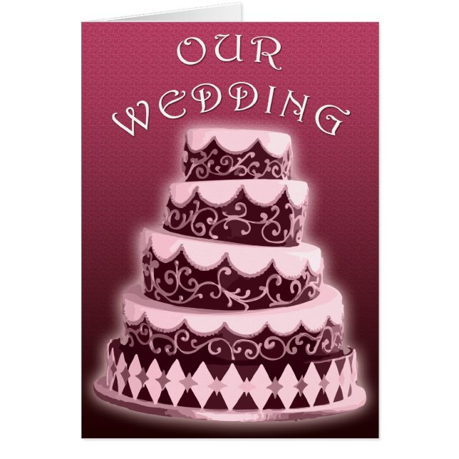 Vår Bröllop: Rosa kummel : Hälsningskort (Framsidan)