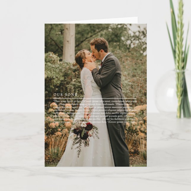 Vår Bröllop Sång-höglänsdag Kort (Framsida)