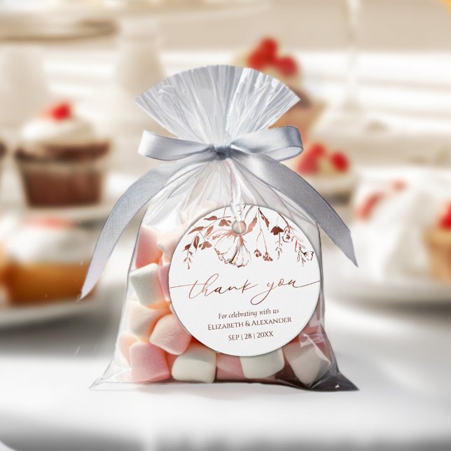 Vår bröllop tackar er Sticker Wildblomma Gåvor Etiketter (Skapare uppladdad)