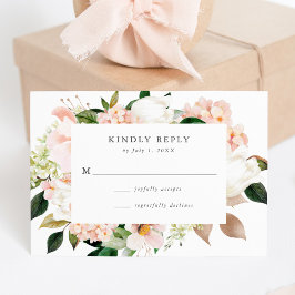 Vår Bröllops-RSVP-Kort med Blommönster OSA Kort
